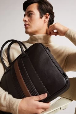 Ted Baker Brown Nevver Brn-Choc Striped Pu Document Bag 11 Ted Baker Brown Nevver Brn-Choc Striped Pu Document Bag -Ted Baker Shop T55826s5