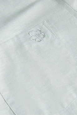 Ted Baker Addle Light Blue Short Sleeve Linen Shirt -Ted Baker Shop T57495s7