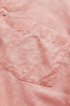 Ted Baker Remark Coral Pink Long Sleeve Linen Shirt 10 Ted Baker Remark Coral Pink Long Sleeve Linen Shirt -Ted Baker Shop T57496s4