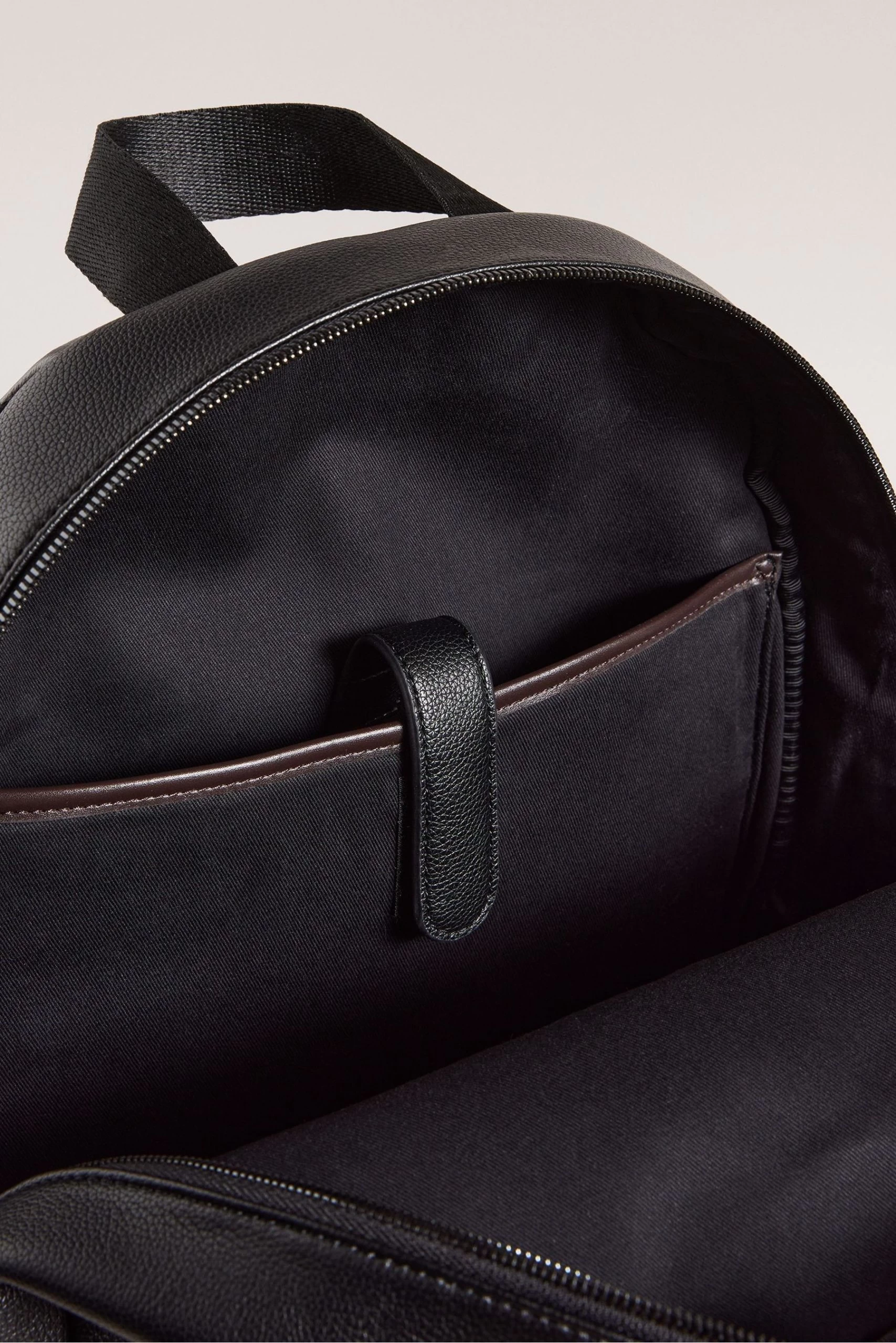 Ted Baker Joss Black Recycled Pu Backpack 5 Ted Baker Joss Black Recycled Pu Backpack - Image 3