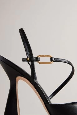Ted Baker Black Coriana Metal Hardware Pointed Courts 9 Ted Baker Black Coriana Metal Hardware Pointed Courts -Ted Baker Shop T60149s4