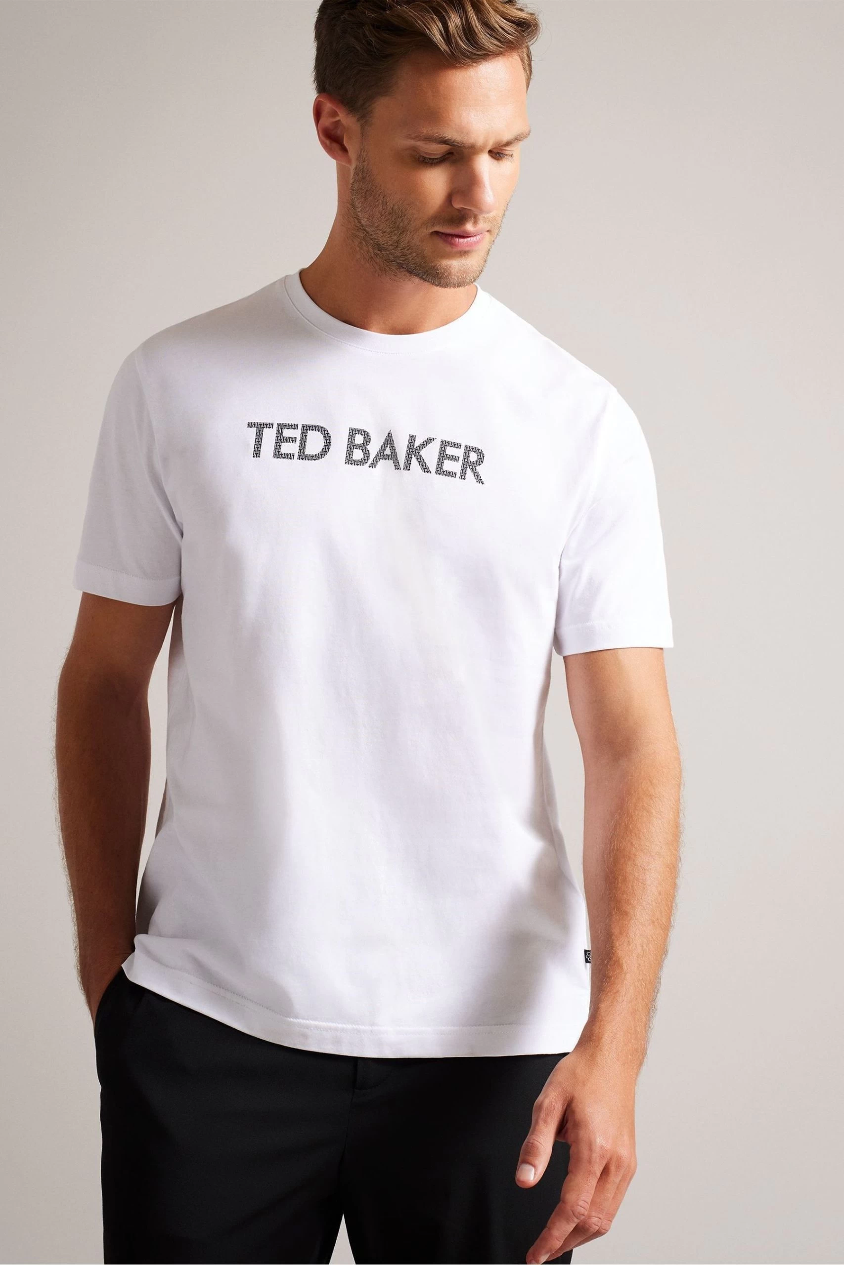 Ted Baker White Vonsha Short Sleeved Printed T-Shirt 3 Ted Baker White Vonsha Short Sleeved Printed T-Shirt