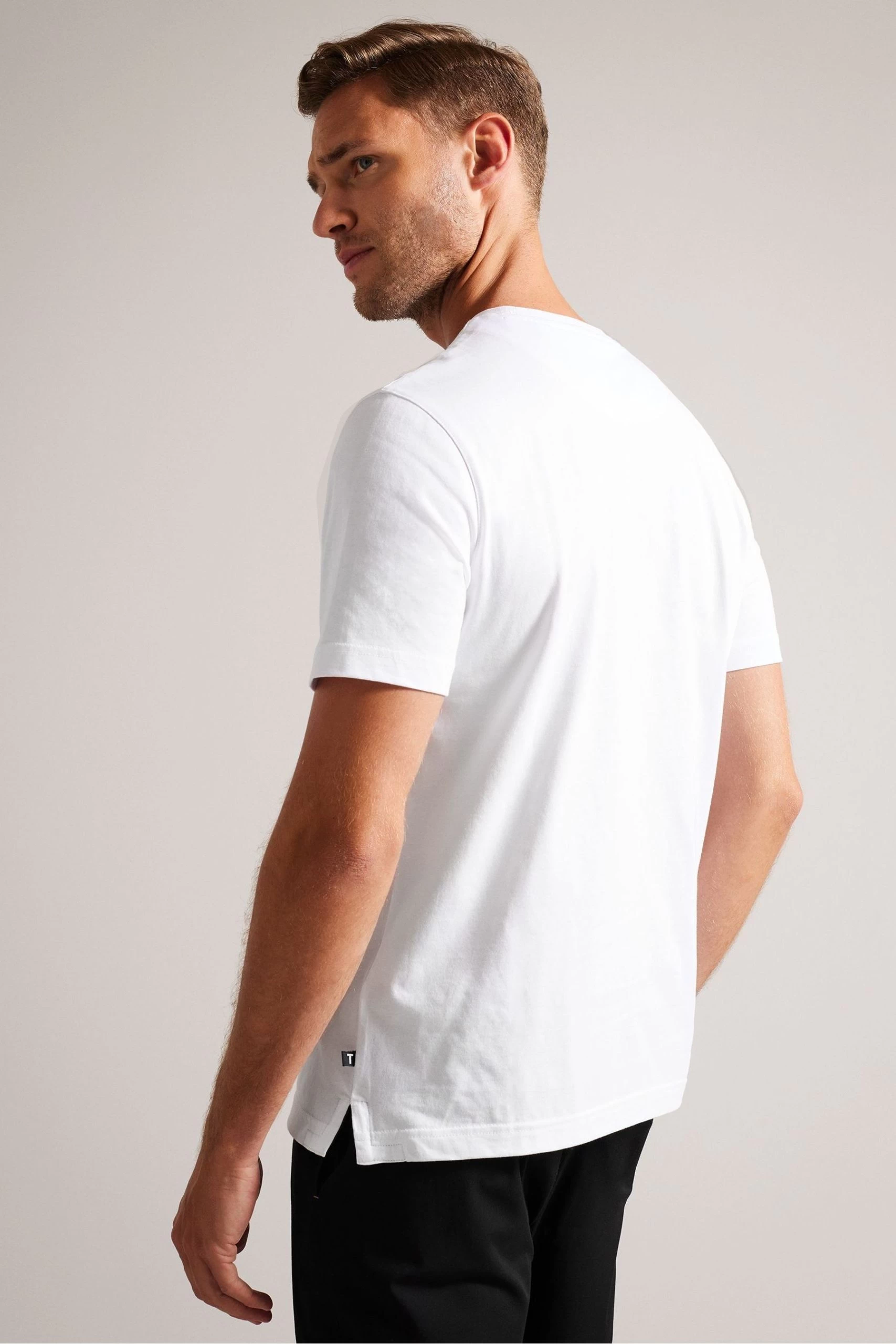 Ted Baker White Vonsha Short Sleeved Printed T-Shirt 4 Ted Baker White Vonsha Short Sleeved Printed T-Shirt - Image 2