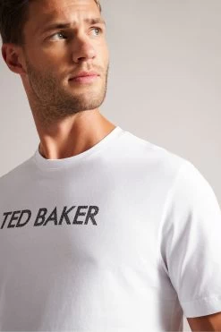 Ted Baker White Vonsha Short Sleeved Printed T-Shirt 9 Ted Baker White Vonsha Short Sleeved Printed T-Shirt -Ted Baker Shop T60253s4