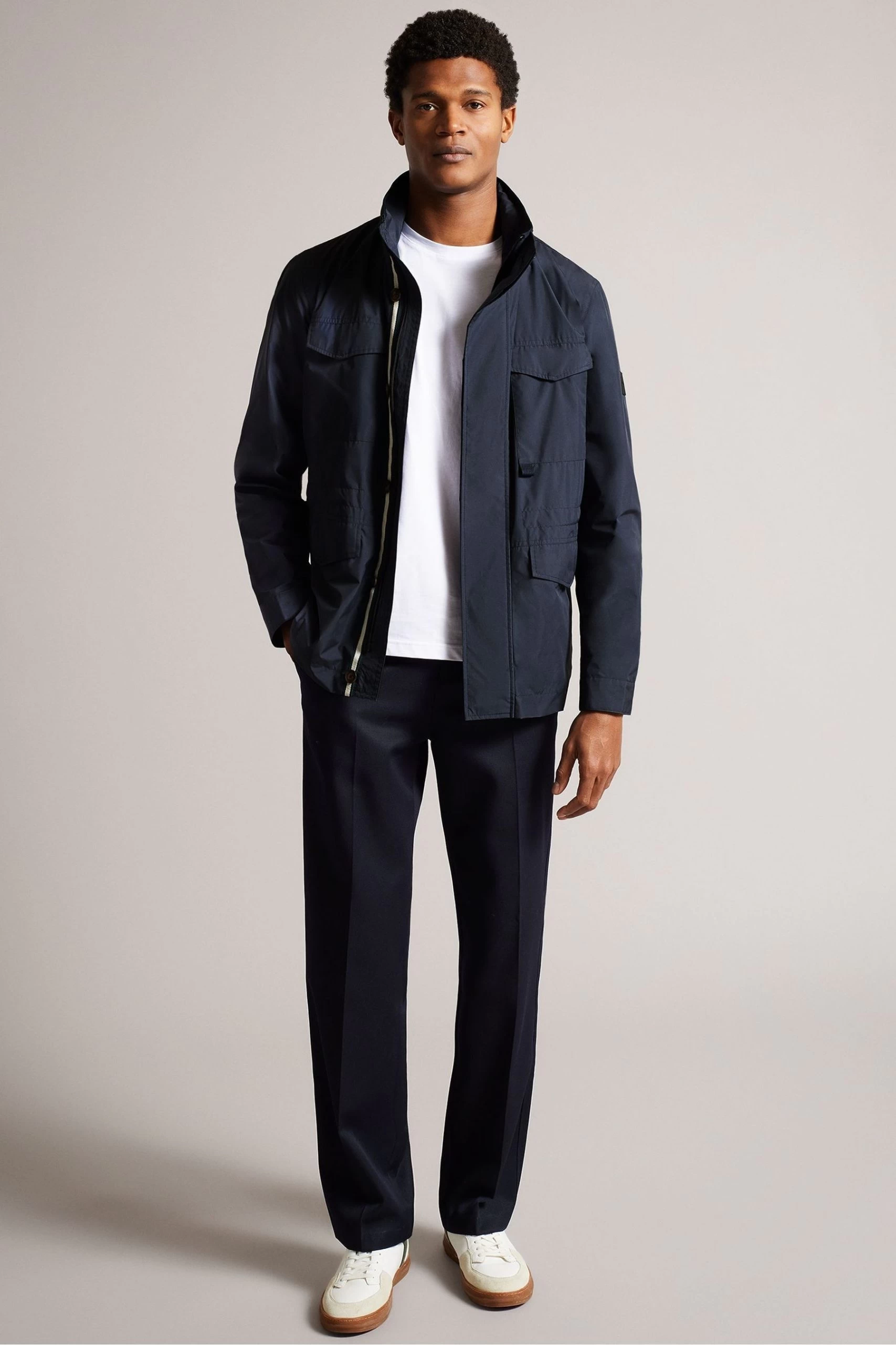 Ted Baker Blue Garceea Nylon Field Jacket 4 Ted Baker Blue Garceea Nylon Field Jacket - Image 2