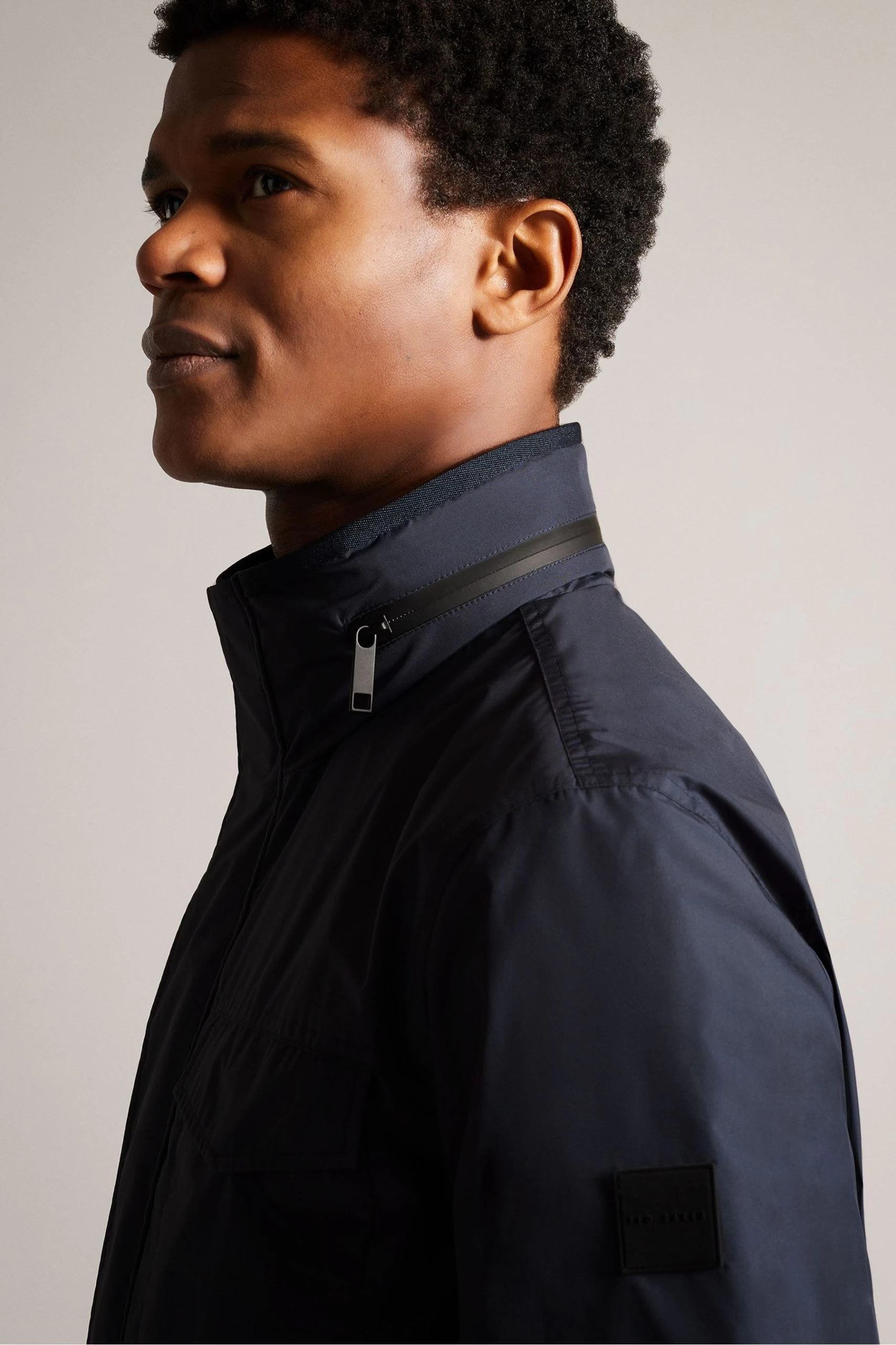 Ted Baker Blue Garceea Nylon Field Jacket 6 Ted Baker Blue Garceea Nylon Field Jacket - Image 4