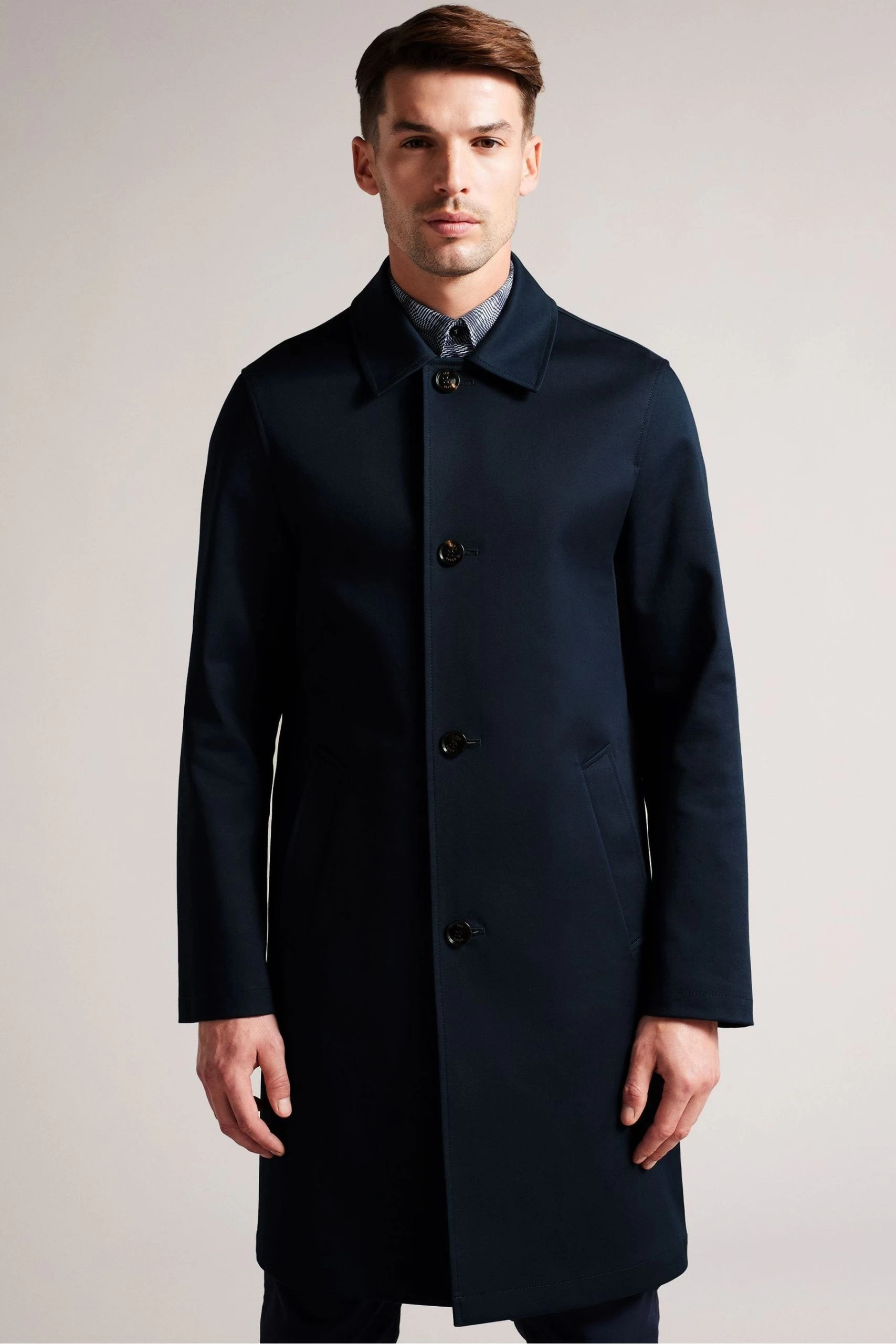 Ted Baker Blue Capel House Check Mac 3 Ted Baker Blue Capel House Check Mac