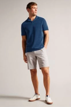 Ted Baker Blue Sndbank Short Sleeved Regular Fit Towelling Polo Shirt -Ted Baker Shop T60258s3