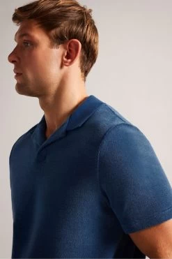 Ted Baker Blue Sndbank Short Sleeved Regular Fit Towelling Polo Shirt -Ted Baker Shop T60258s4