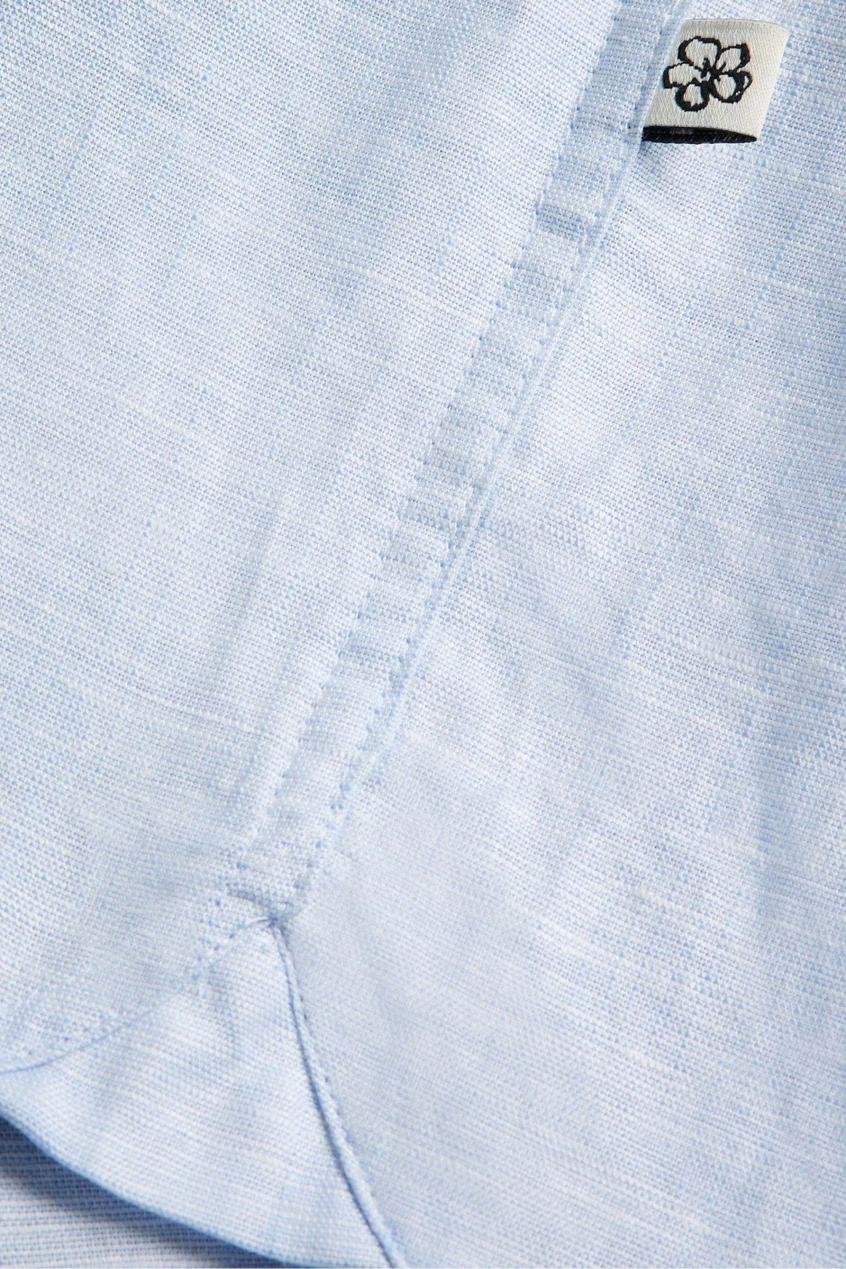 Ted Baker Blue Kingfrd Short Sleeve Linen Shirt 7 Ted Baker Blue Kingfrd Short Sleeve Linen Shirt - Image 5