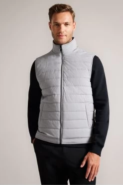 Ted Baker Grey Oveta Quilted Nylon Gilet