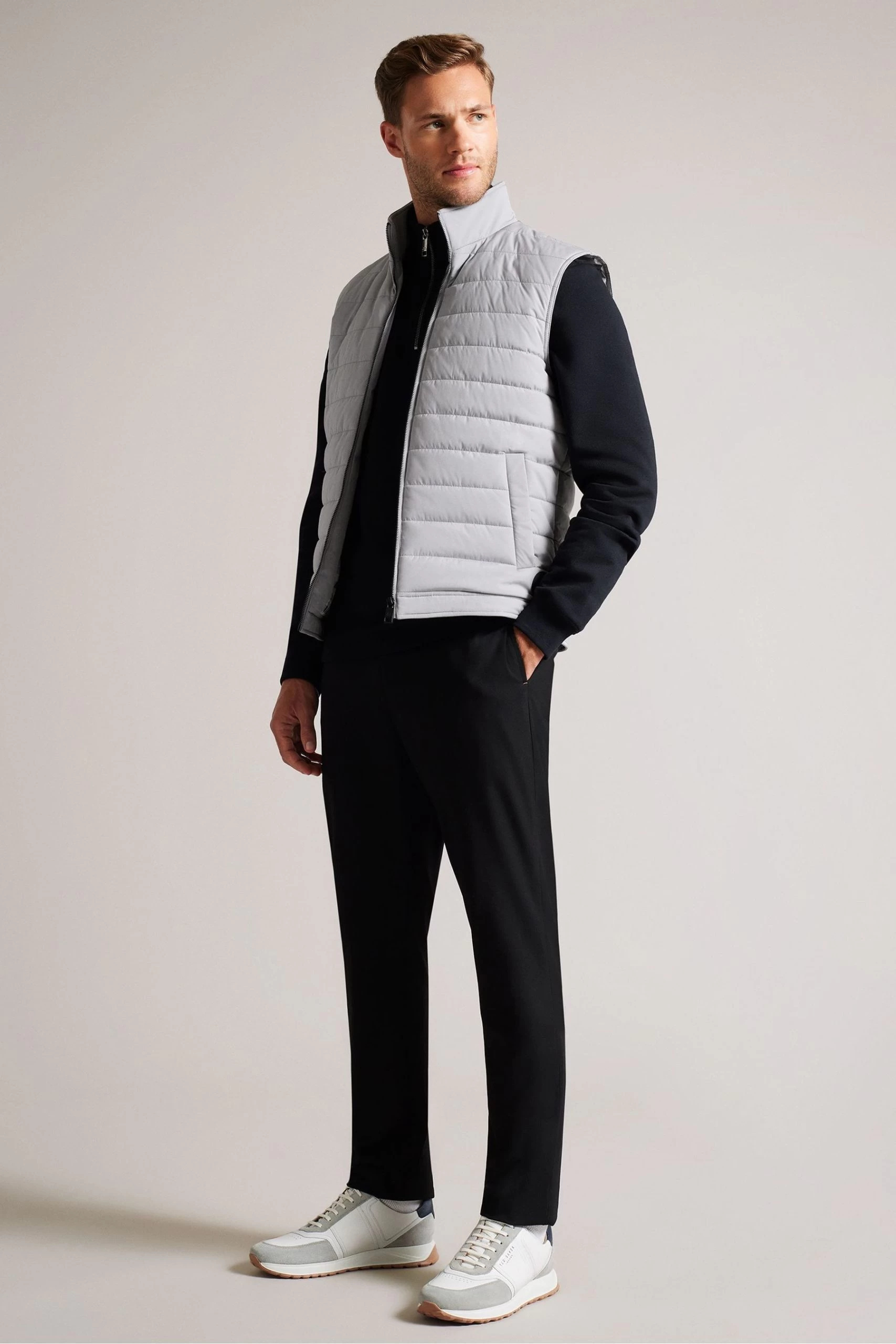 Ted Baker Grey Oveta Quilted Nylon Gilet 5 Ted Baker Grey Oveta Quilted Nylon Gilet - Image 3