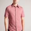 Ted Baker Pink Marrsho Short Sleeve Smart Jersey Shirt 1 Ted Baker Pink Marrsho Short Sleeve Smart Jersey Shirt -Ted Baker Shop T60398s