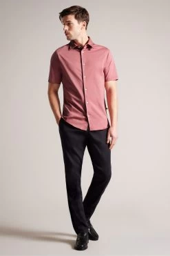 Ted Baker Pink Marrsho Short Sleeve Smart Jersey Shirt 9 Ted Baker Pink Marrsho Short Sleeve Smart Jersey Shirt -Ted Baker Shop T60398s3