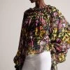 Ted Baker Saskiha Black Printed Blouse With Functional Waist Tie 1 Ted Baker Saskiha Black Printed Blouse With Functional Waist Tie -Ted Baker Shop T76453s