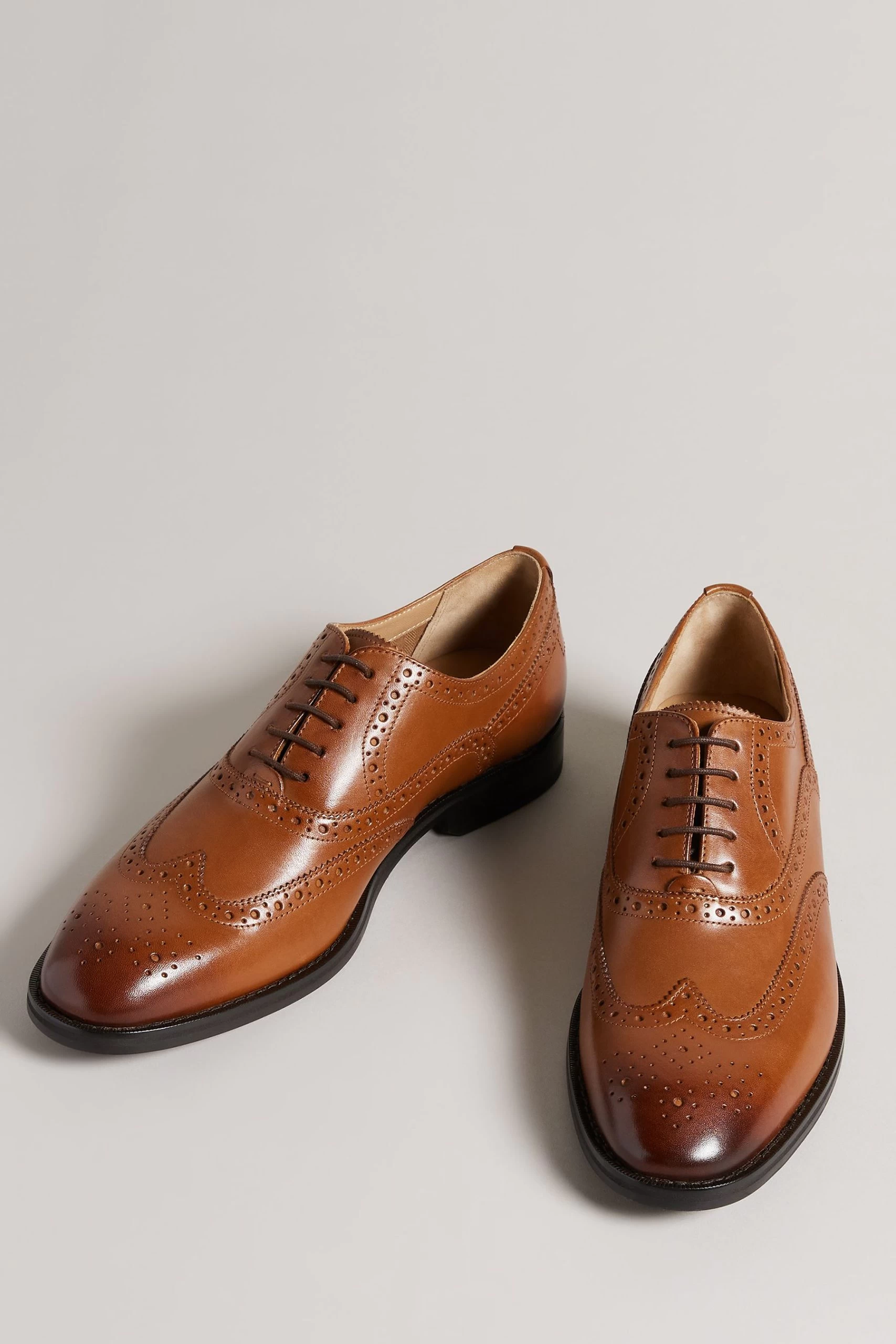 Ted Baker Brown Amaiss Formal Leather Brogue Shoes 4 Ted Baker Brown Amaiss Formal Leather Brogue Shoes - Image 2
