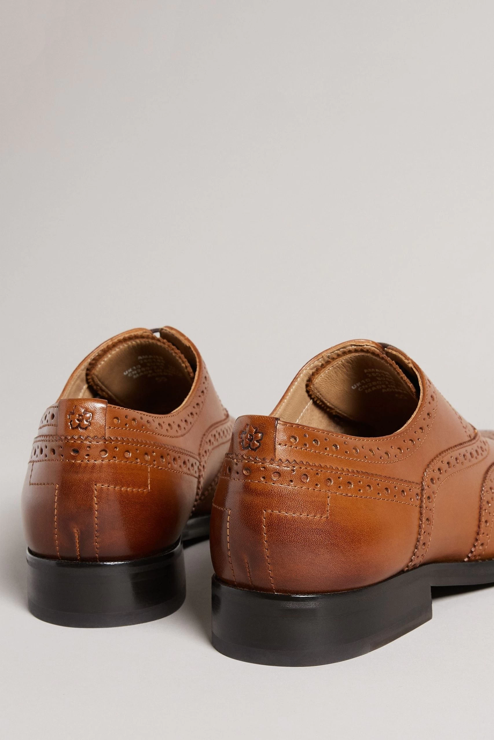 Ted Baker Brown Amaiss Formal Leather Brogue Shoes 6 Ted Baker Brown Amaiss Formal Leather Brogue Shoes - Image 4
