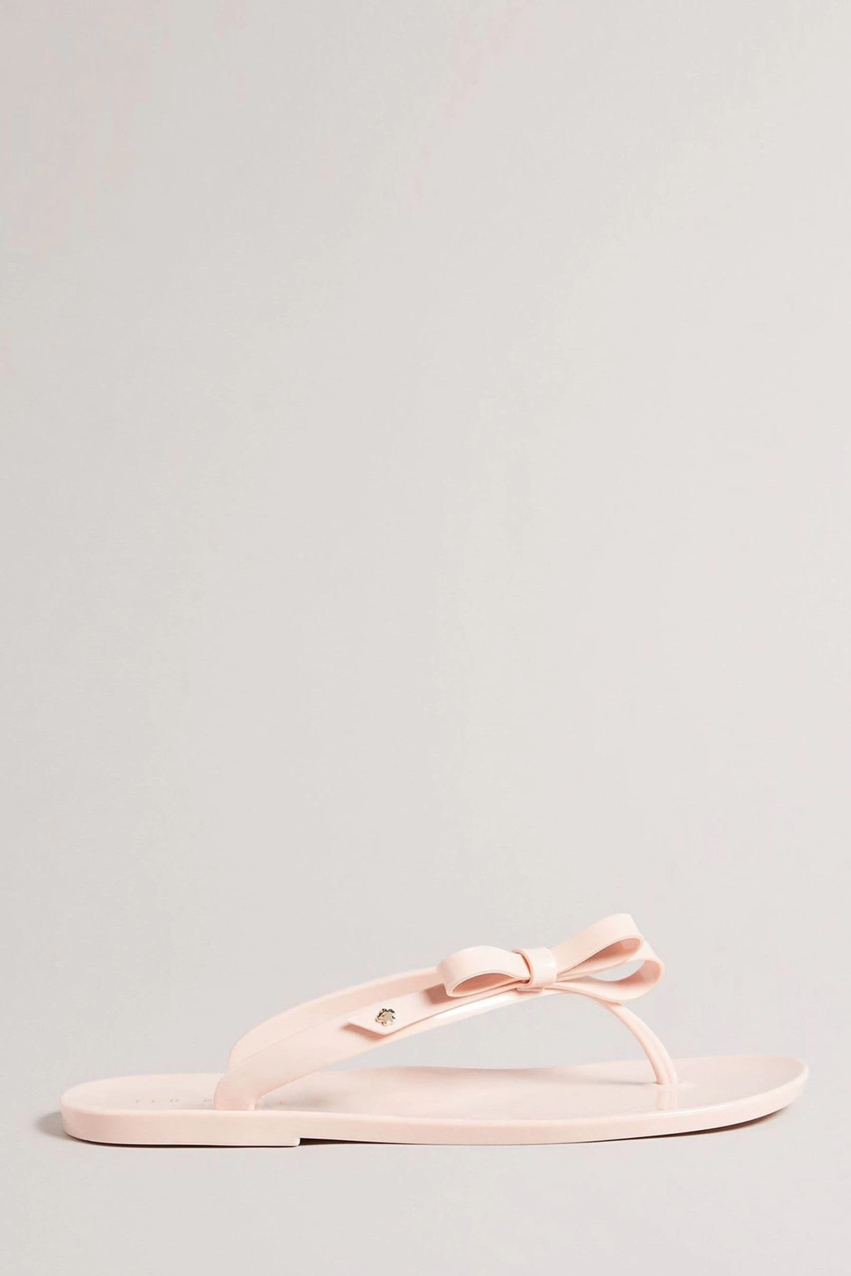 Ted Baker Jassey Dusky-Pink Bow Flip Flops 3 Ted Baker Jassey Dusky-Pink Bow Flip Flops