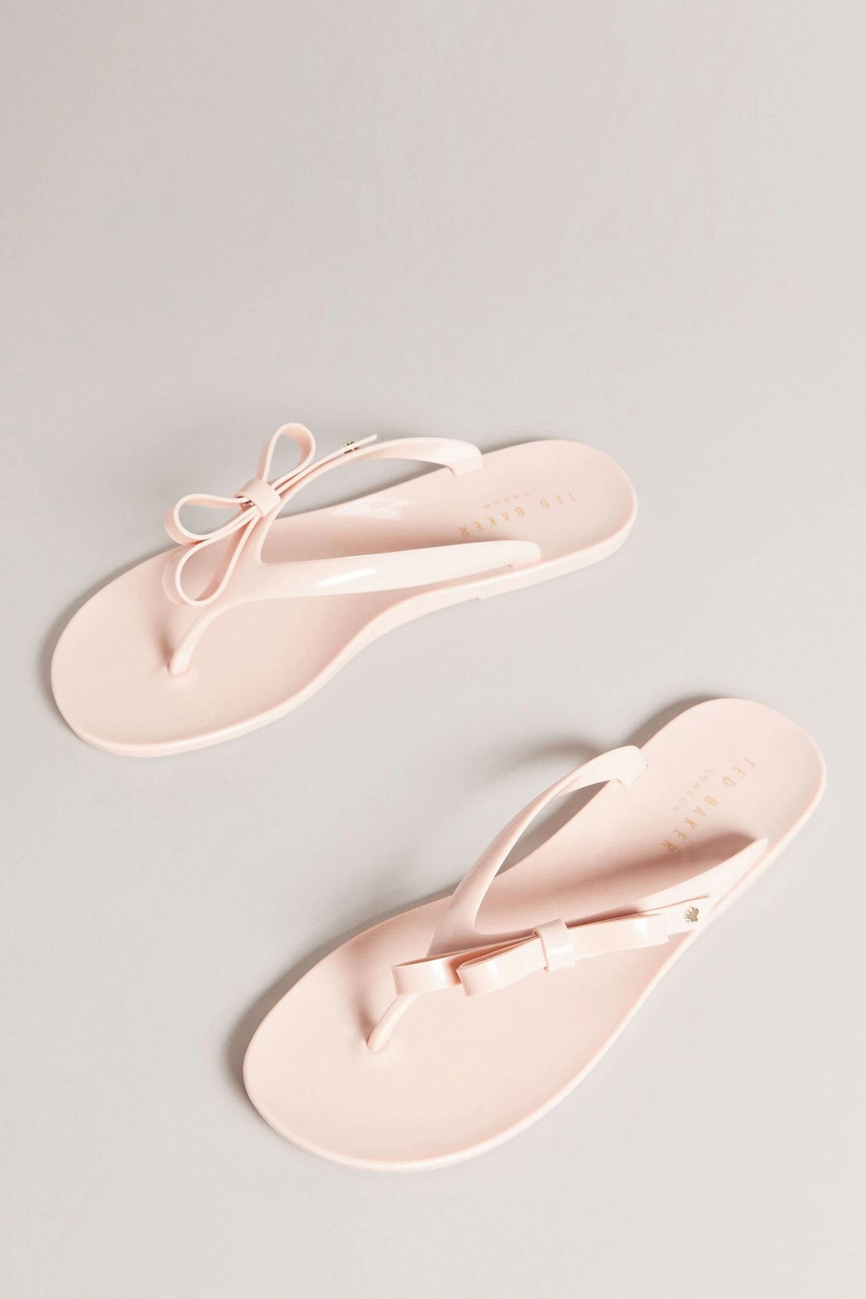 Ted Baker Jassey Dusky-Pink Bow Flip Flops 5 Ted Baker Jassey Dusky-Pink Bow Flip Flops - Image 3