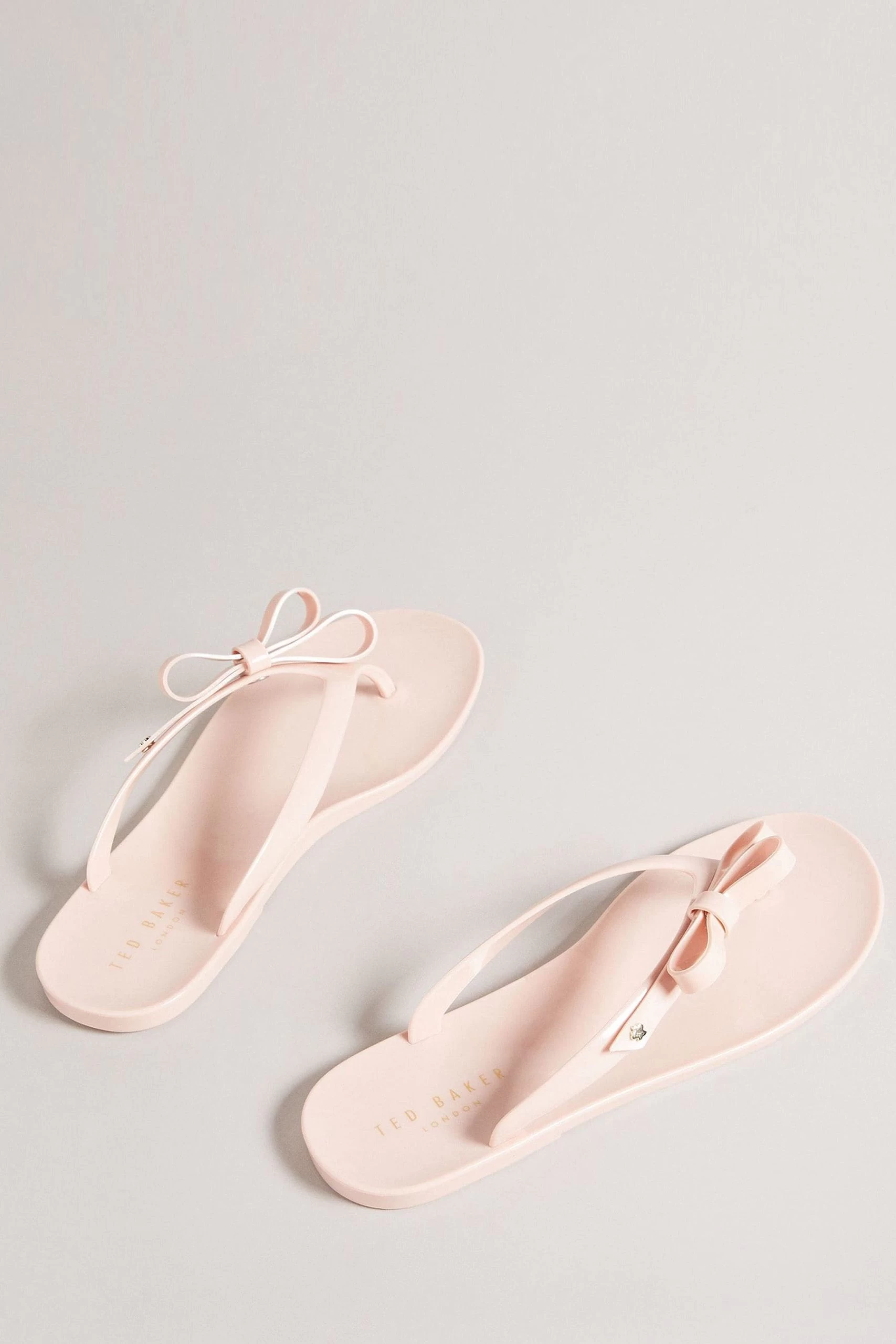 Ted Baker Jassey Dusky-Pink Bow Flip Flops 6 Ted Baker Jassey Dusky-Pink Bow Flip Flops - Image 4
