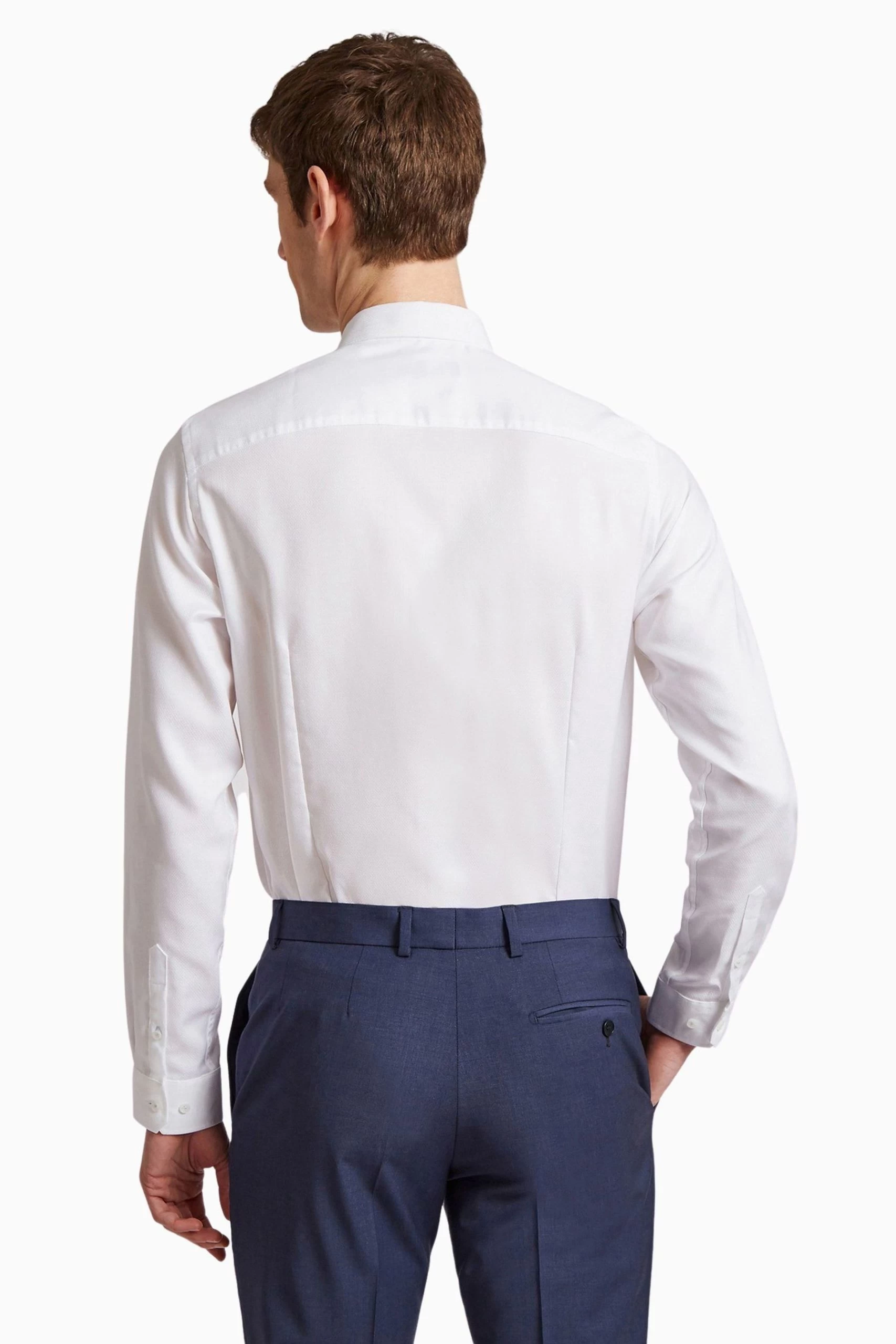 Ted Baker Tailoring Jorvic White Texture Shirt 4 Ted Baker Tailoring Jorvic White Texture Shirt - Image 2