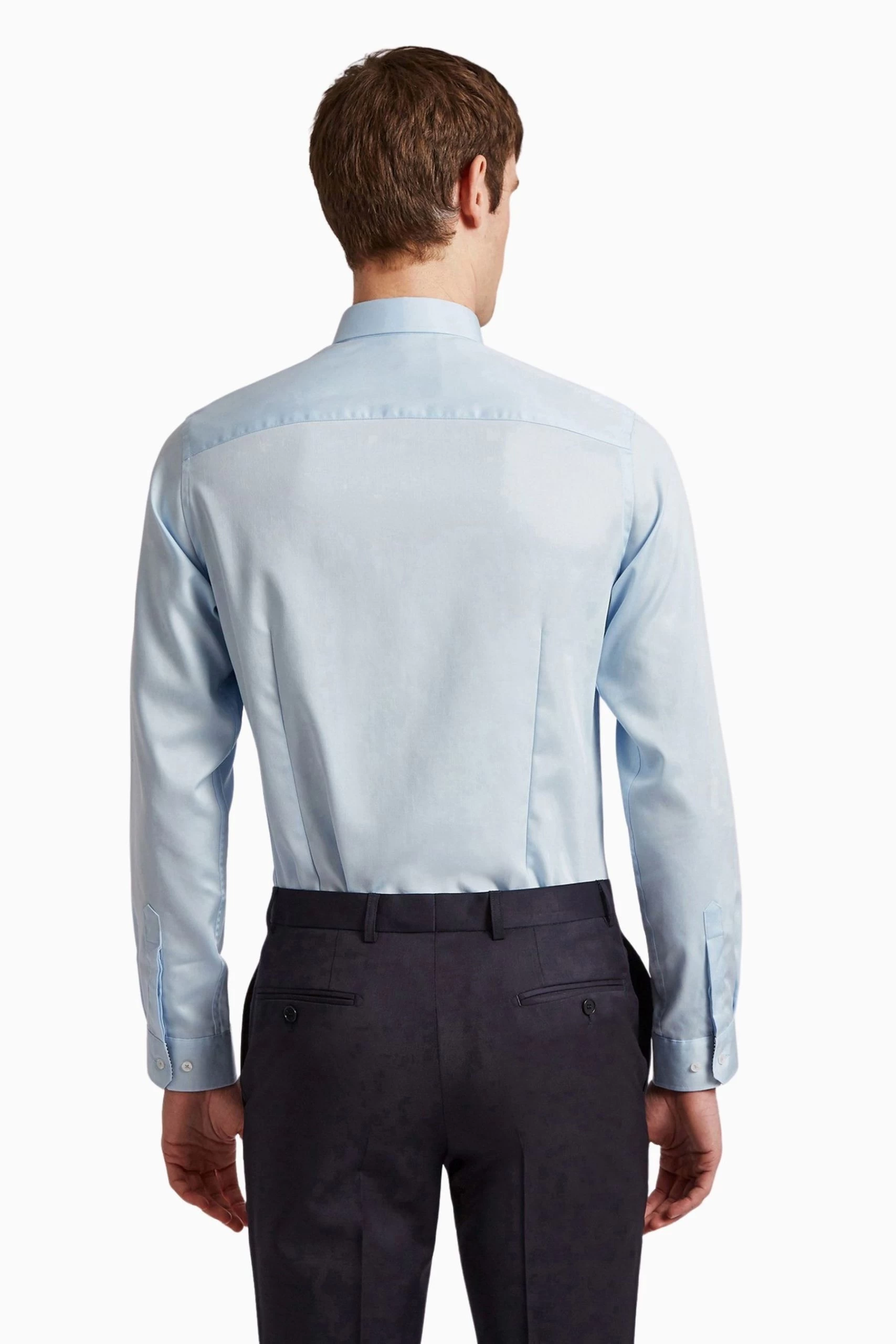 Ted Baker Tailoring Isla Blue Core Ice Slim Shirt 4 Ted Baker Tailoring Isla Blue Core Ice Slim Shirt - Image 2