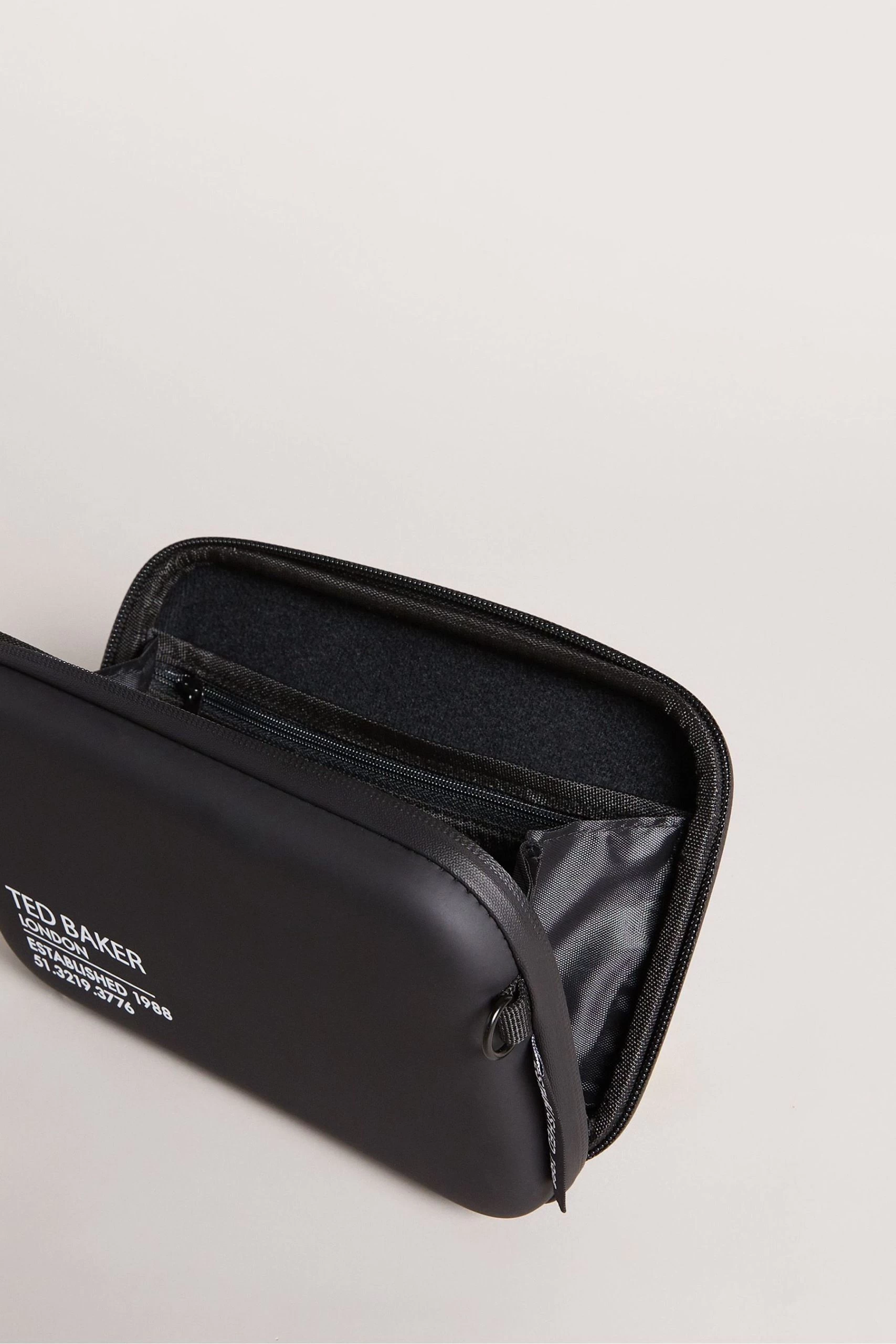 Ted Baker Mens Black Bickin Rubberised Hard Case Bag 5 Ted Baker Mens Black Bickin Rubberised Hard Case Bag - Image 3