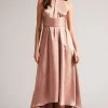 Ted Baker Mmilly Dusky Pink High Low Halter Dress -Ted Baker Shop T86416s
