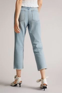 Ted Baker Blue Nellin Light Wash Rigid Straight Denim Jeans 9 Ted Baker Blue Nellin Light Wash Rigid Straight Denim Jeans -Ted Baker Shop T90825s3