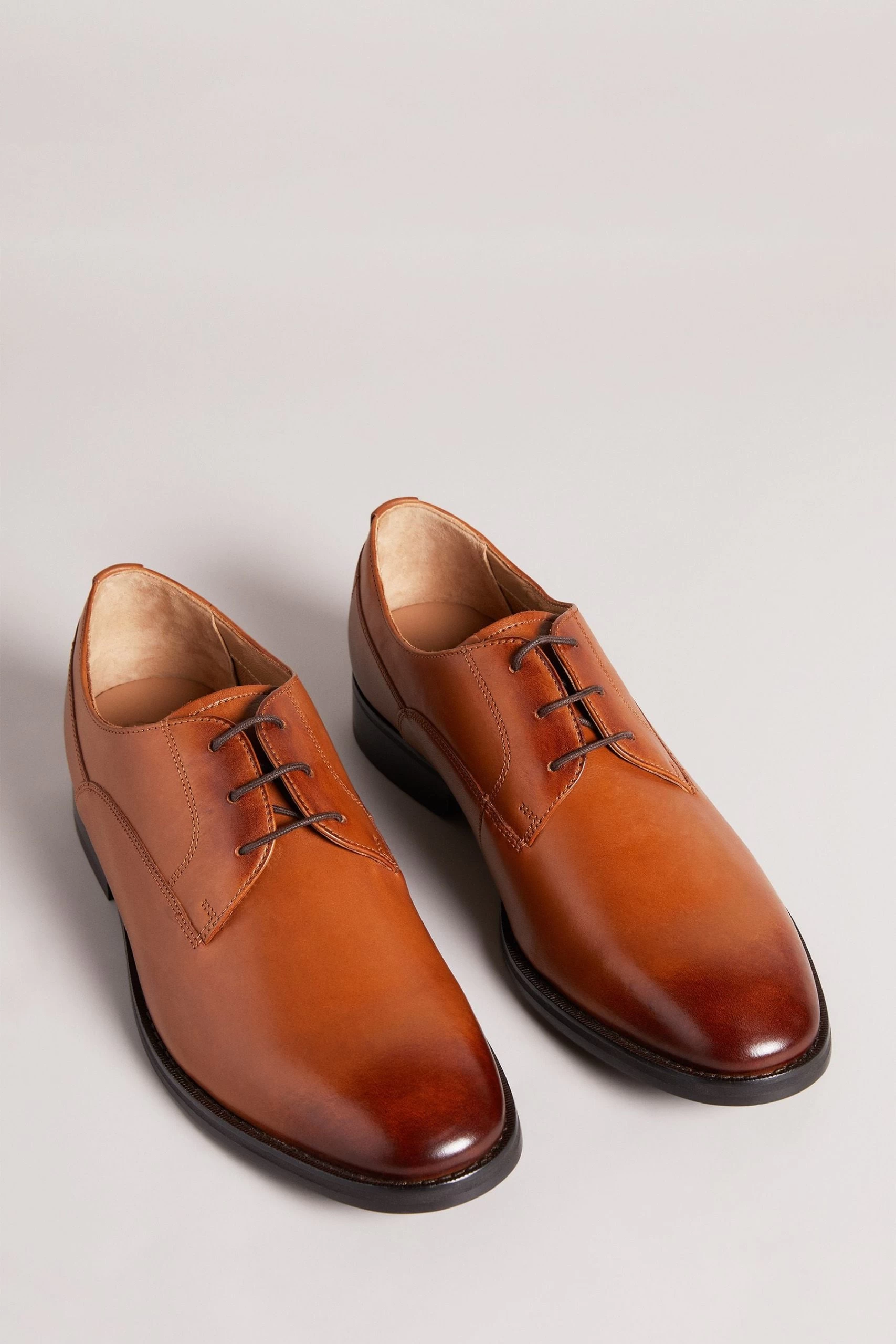 Ted Baker Kampten Tan Brown Formal Leather Derby Shoes 4 Ted Baker Kampten Tan Brown Formal Leather Derby Shoes - Image 2