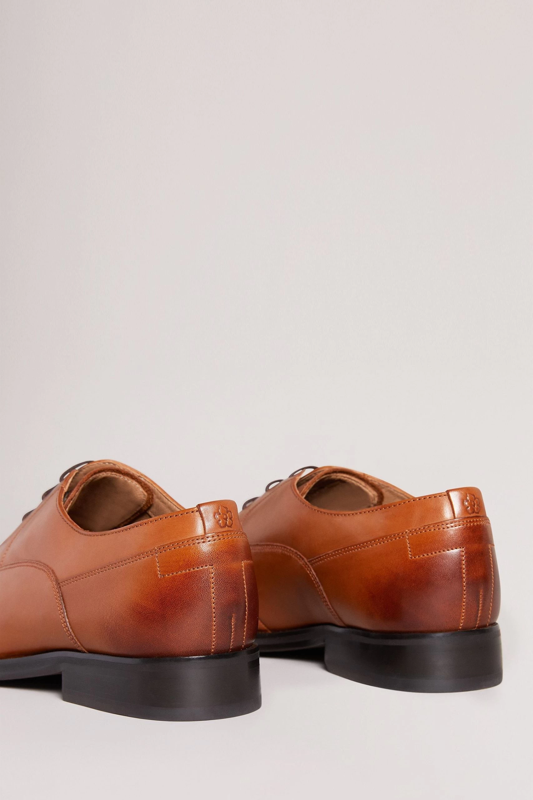 Ted Baker Kampten Tan Brown Formal Leather Derby Shoes 6 Ted Baker Kampten Tan Brown Formal Leather Derby Shoes - Image 4