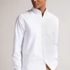 Ted Baker Paplet White Long Sleeve Oxford Shirt 1 Ted Baker Paplet White Long Sleeve Oxford Shirt -Ted Baker Shop T98506s