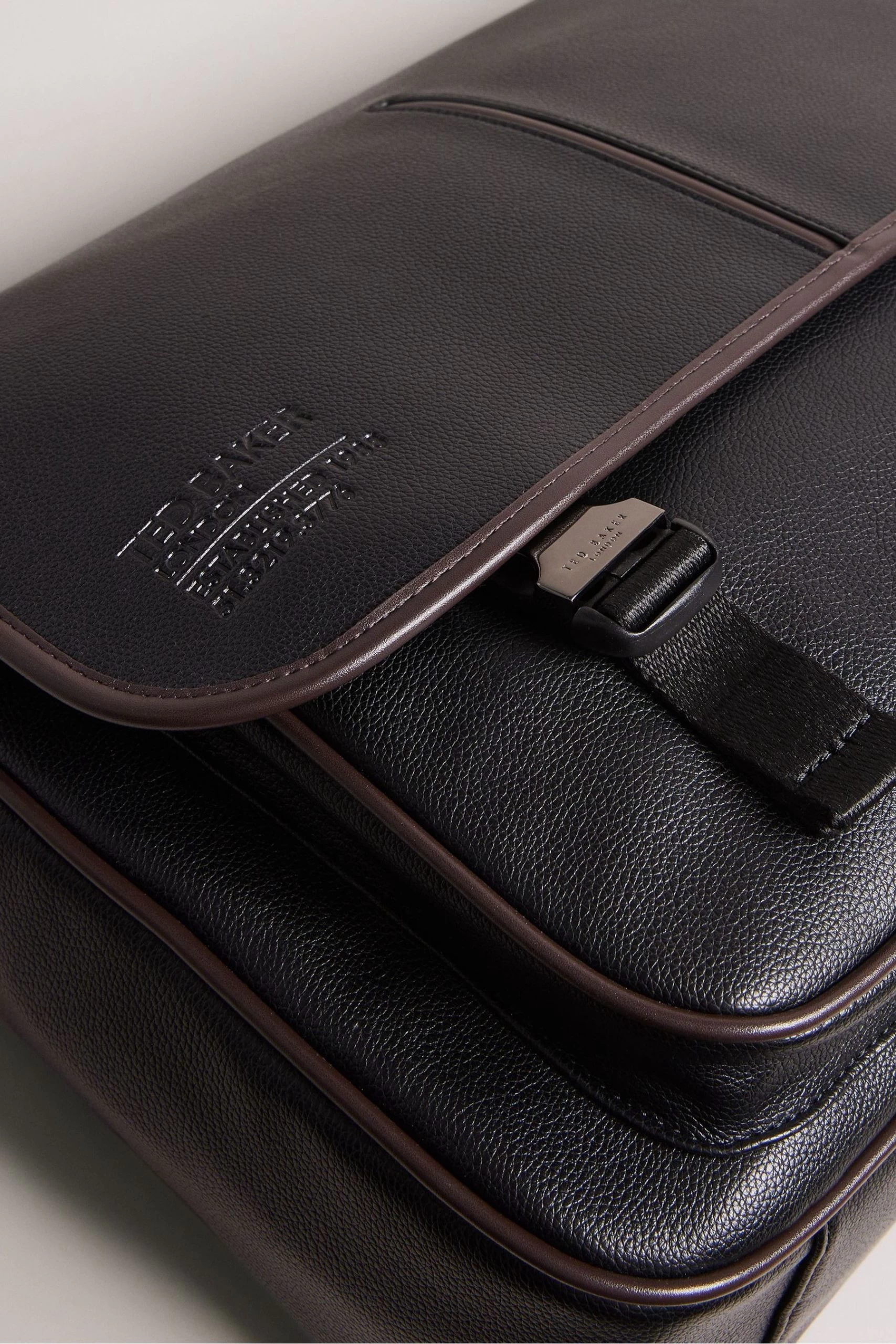 Ted Baker Josper Black Recycled Pu Messenger Bag 7 Ted Baker Josper Black Recycled Pu Messenger Bag - Image 5