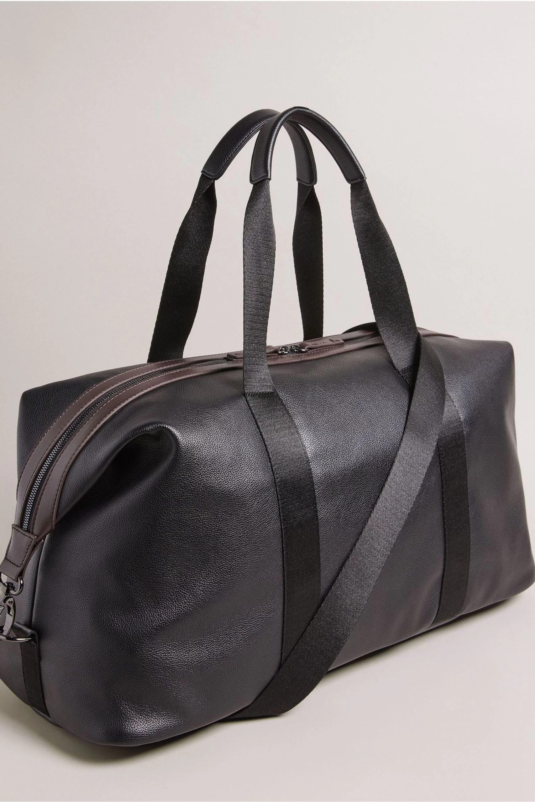 Ted Baker Josua Black Recycled Pu Holdall 4 Ted Baker Josua Black Recycled Pu Holdall - Image 2