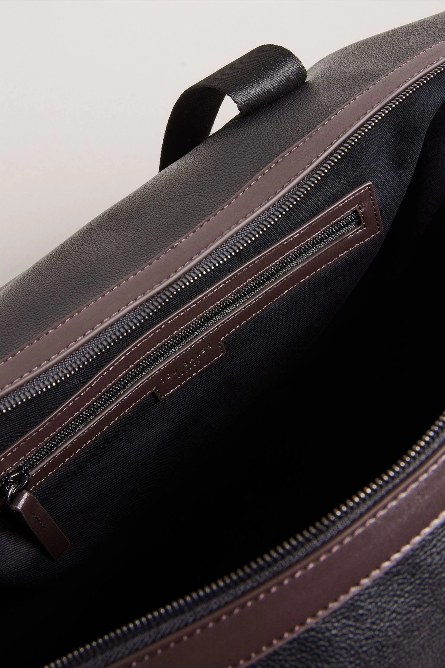 Ted Baker Josua Black Recycled Pu Holdall 5 Ted Baker Josua Black Recycled Pu Holdall - Image 3