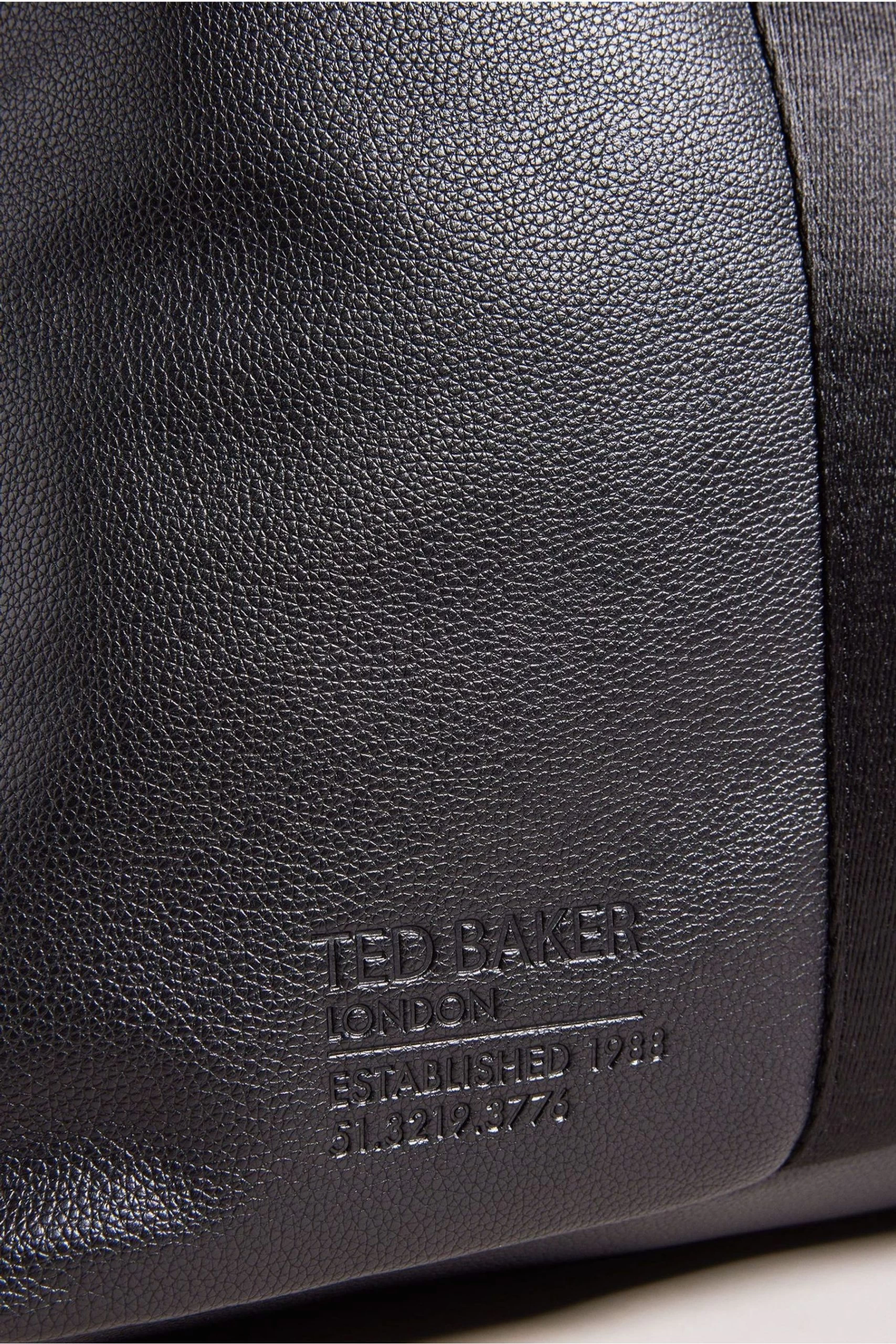 Ted Baker Josua Black Recycled Pu Holdall 6 Ted Baker Josua Black Recycled Pu Holdall - Image 4