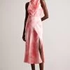 Ted Baker Pink Foreste Cowl Neck Bias Cut Midi Dress 2 Ted Baker Pink Foreste Cowl Neck Bias Cut Midi Dress -Ted Baker Shop U12 153s