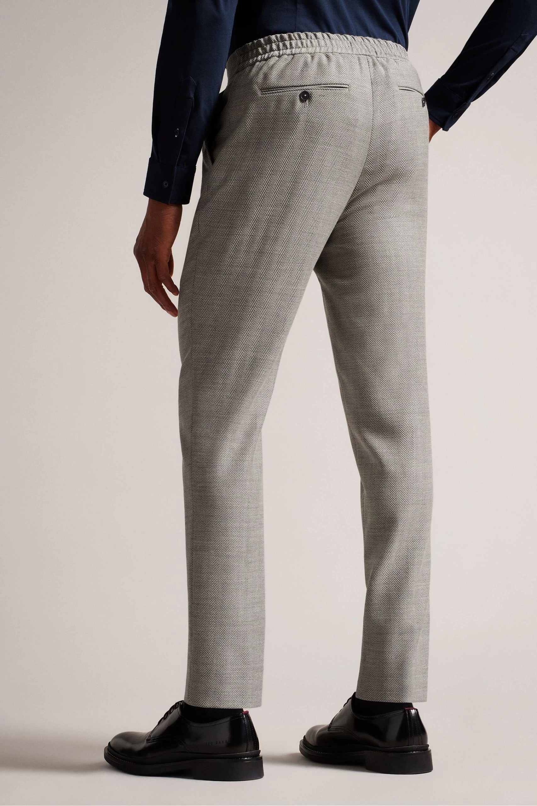Ted Baker Grey Luccat Slim Fit Elasticated Trousers 4 Ted Baker Grey Luccat Slim Fit Elasticated Trousers - Image 2
