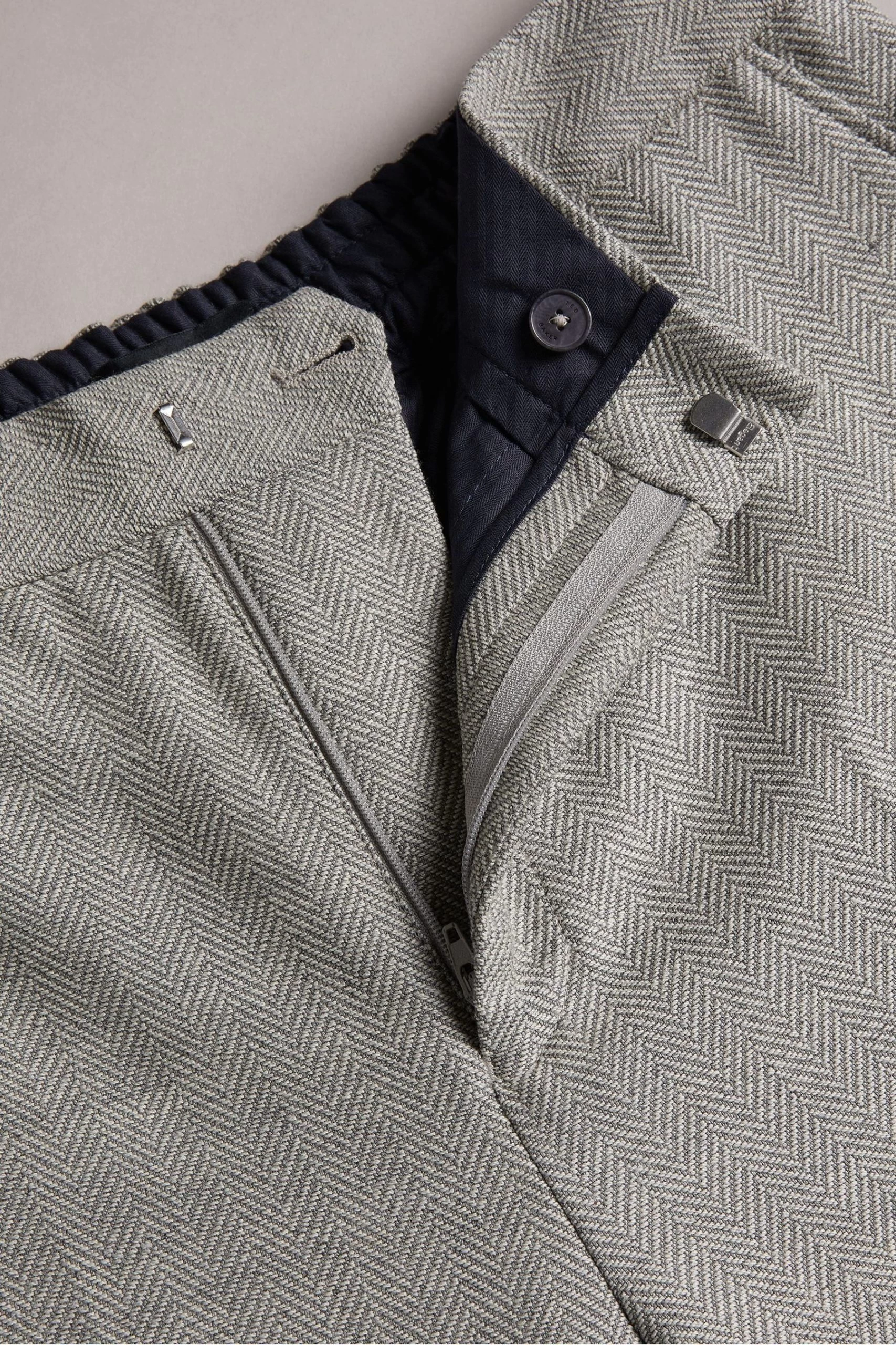 Ted Baker Grey Luccat Slim Fit Elasticated Trousers 6 Ted Baker Grey Luccat Slim Fit Elasticated Trousers - Image 4