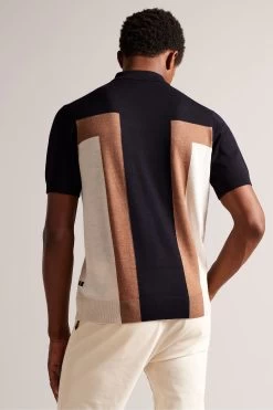 Ted Baker Blue Larbrot Short Sleeved Zip Neck Polo Shirt 8 Ted Baker Blue Larbrot Short Sleeved Zip Neck Polo Shirt -Ted Baker Shop U12248s2