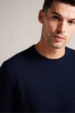 Ted Baker Blue Dartell Long Sleeved Regular T Stitched Crew Neck T-Shirt 8 Ted Baker Blue Dartell Long Sleeved Regular T Stitched Crew Neck T-Shirt -Ted Baker Shop U12249s3