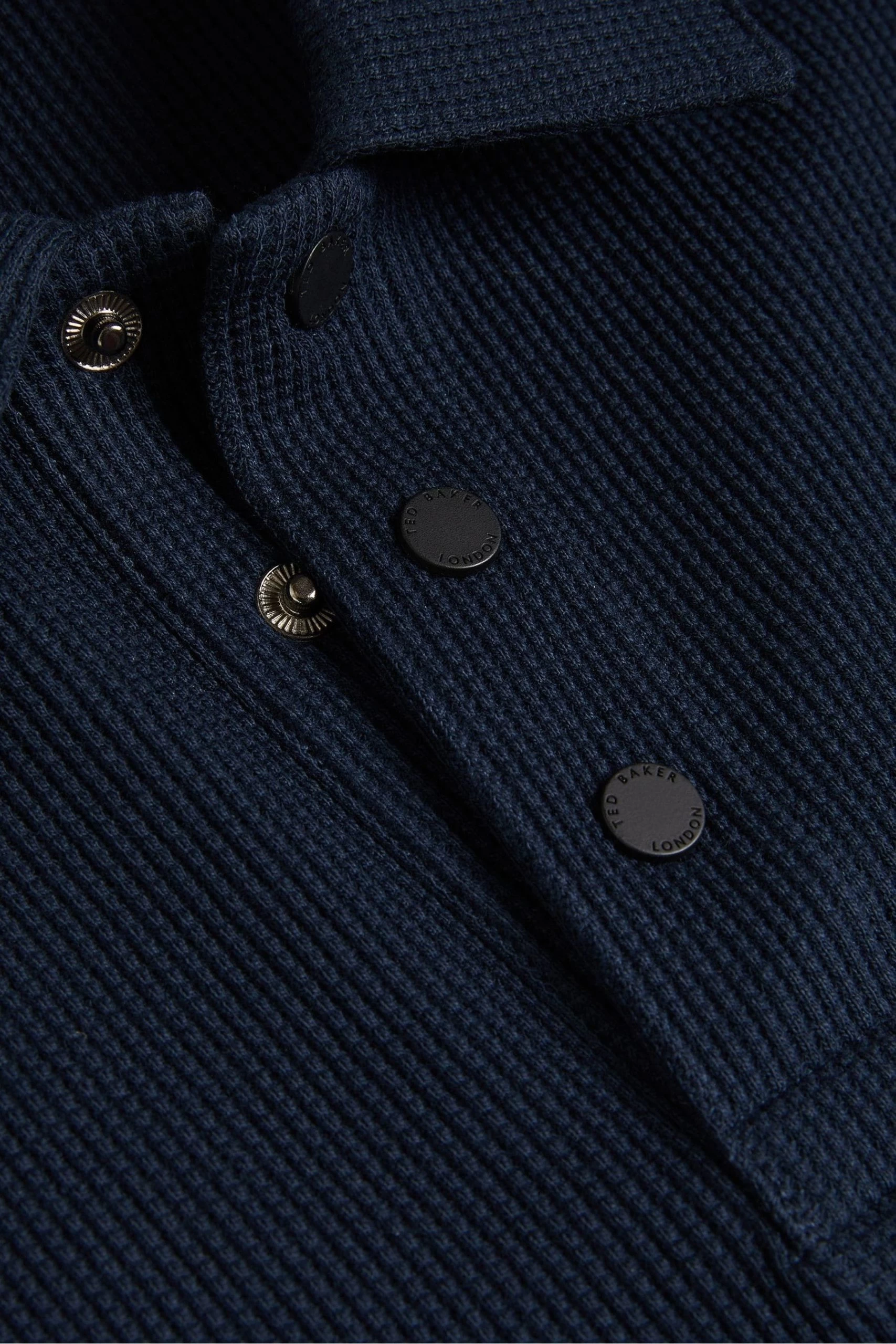 Ted Baker Blue Bute Short Sleeved Regular Fit Textured Polo 7 Ted Baker Blue Bute Short Sleeved Regular Fit Textured Polo - Image 5