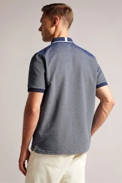 Ted Baker Blue Ellerby Short Sleeved Regular Striped Polo Shirt 7 Ted Baker Blue Ellerby Short Sleeved Regular Striped Polo Shirt -Ted Baker Shop U12252s2