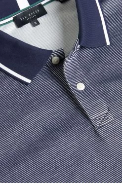 Ted Baker Blue Ellerby Short Sleeved Regular Striped Polo Shirt 9 Ted Baker Blue Ellerby Short Sleeved Regular Striped Polo Shirt -Ted Baker Shop U12252s4