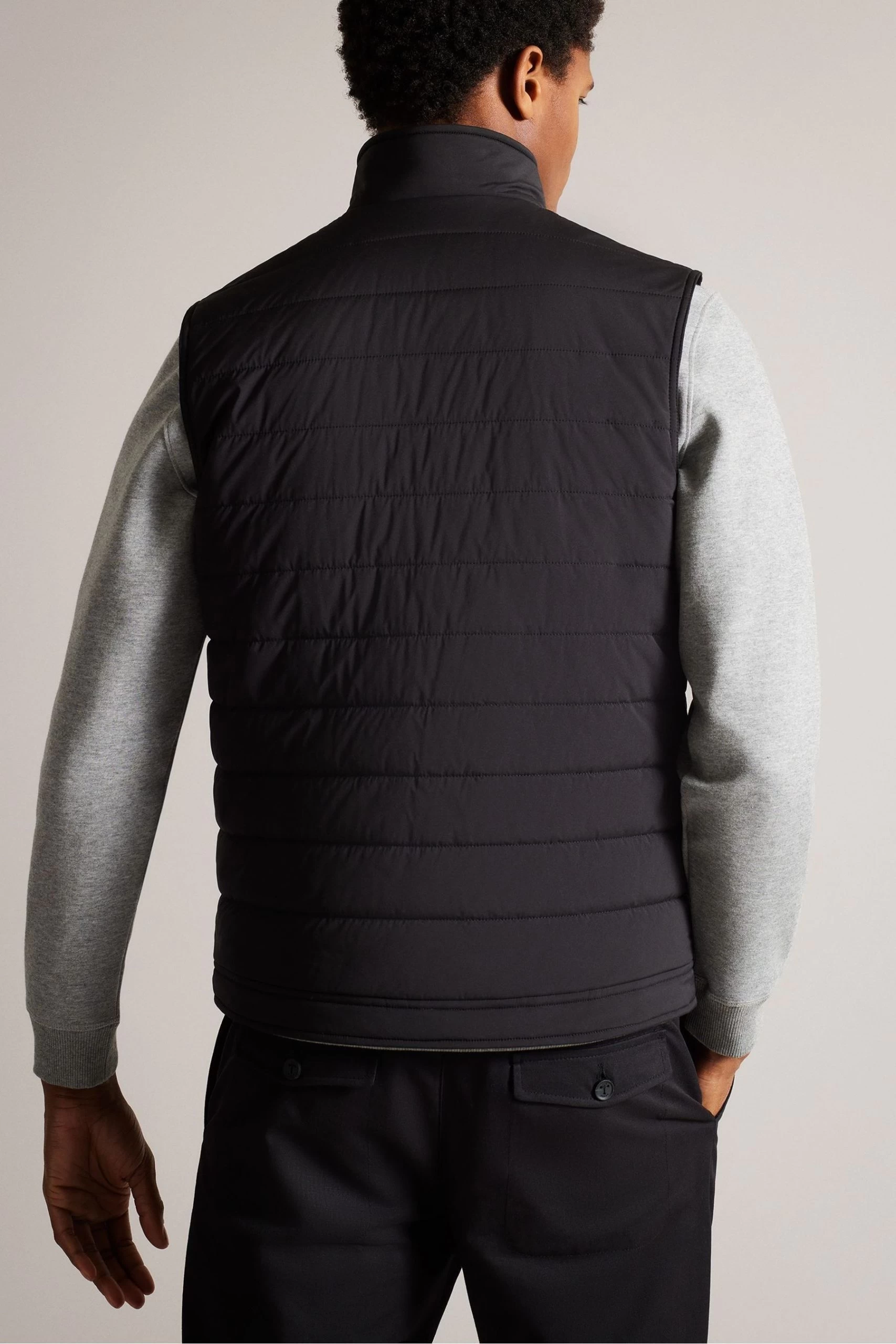 Ted Baker Oveta Black Quilted Nylon Gilet 4 Ted Baker Oveta Black Quilted Nylon Gilet - Image 2