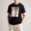 Ted Baker Species Regular Printed Black T-Shirt