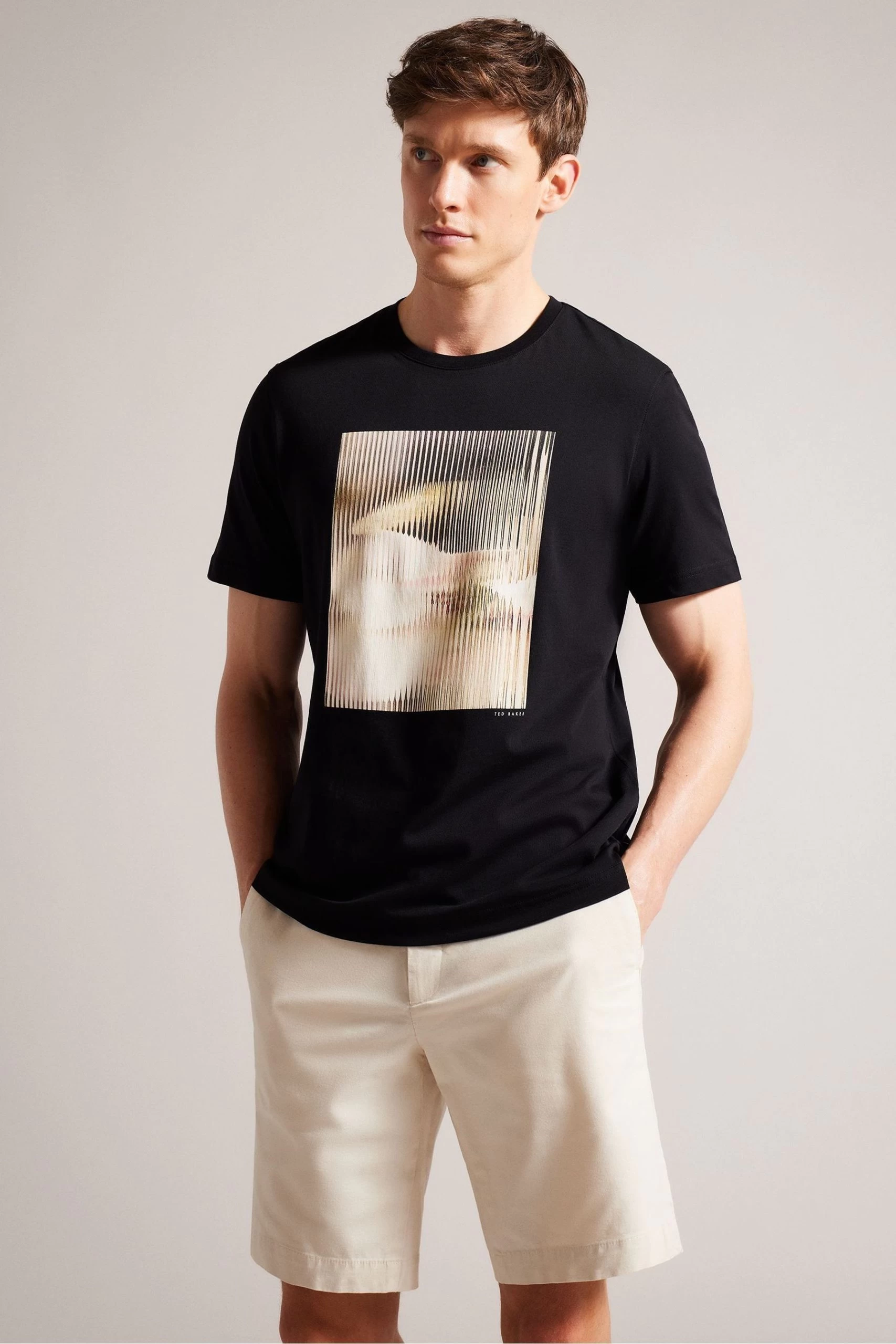 Ted Baker Species Regular Printed Black T-Shirt 3 Ted Baker Species Regular Printed Black T-Shirt