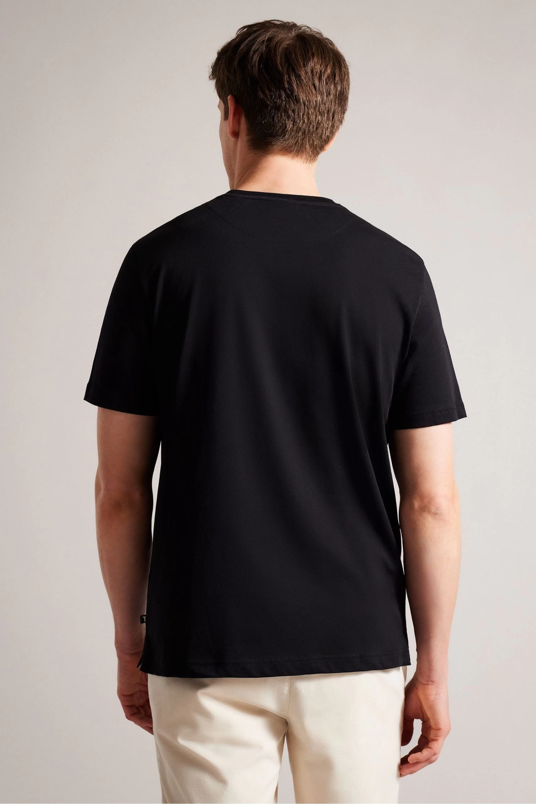 Ted Baker Species Regular Printed Black T-Shirt 4 Ted Baker Species Regular Printed Black T-Shirt - Image 2