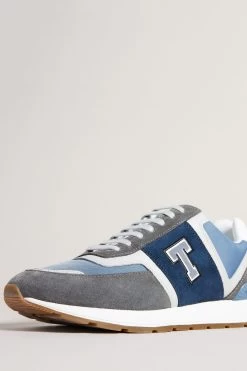 Ted Baker Gregory Charcoal Grey Retro T Runner Trainers 9 Ted Baker Gregory Charcoal Grey Retro T Runner Trainers -Ted Baker Shop U27168s3