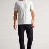 Ted Baker Hawking Grey Marl Short Sleeve Plain T-Shirt 1 Ted Baker Hawking Grey Marl Short Sleeve Plain T-Shirt -Ted Baker Shop U29219s